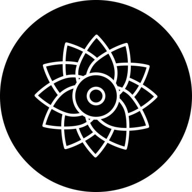 Manolya çiçeği. Web simgesi basit illüstrasyon