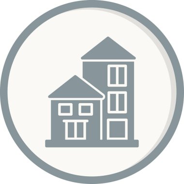 Evler. Web simgesi basit illüstrasyon 