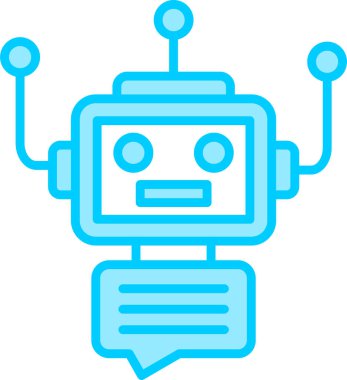 Chatbot, robot simgesi, vektör illüstrasyonu