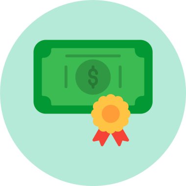 Sertifika simgesi, vektör illüstrasyonu basit tasarım