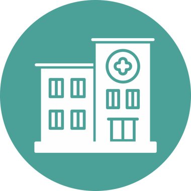 hastane ikon vektör illüstrasyonu oluşturuluyor