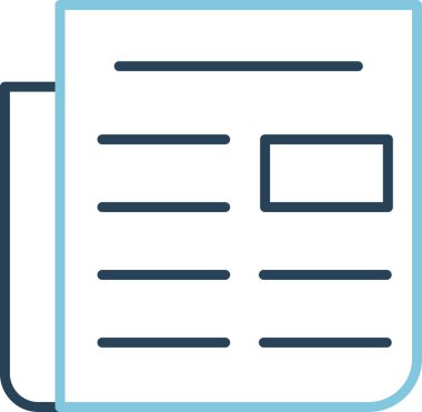 Basit Gazete simgesinin vektör illüstrasyonu