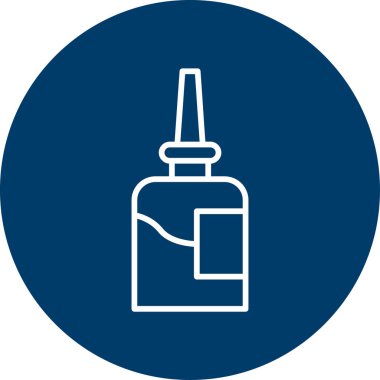 Healthcare nasal spray pump bottle icon, ideal for use as a logo  clipart