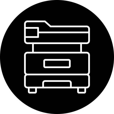 Yazıcı, web simgesi basit illüstrasyon