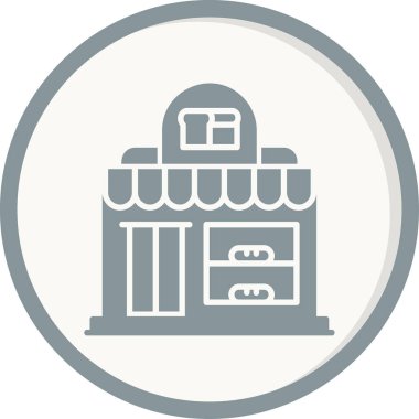 Fırın Dükkanı simgesi vektör illüstrasyonu 