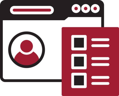 Anket web simgesi, basit vektör illüstrasyonu