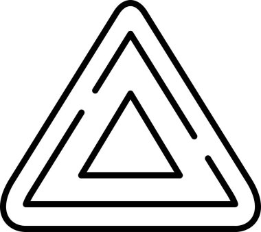 Tehlike işareti simgesi, basit vektör illüstrasyonu 