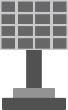 Güneş paneli simgesi, vektör illüstrasyonu basit tasarım