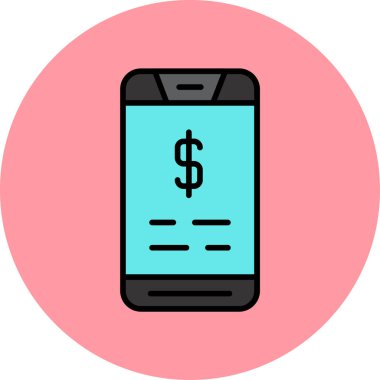 vektör basit mobil ödeme simgesi