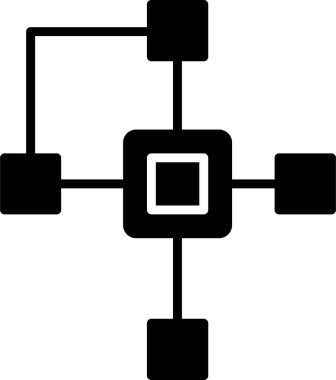 Kümeleniyorlar. Web simgesi basit illüstrasyon