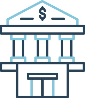 Banka web simgesi basit illüstrasyon 