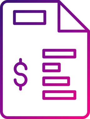 Basit rapor simgesi vektör illüstrasyonu