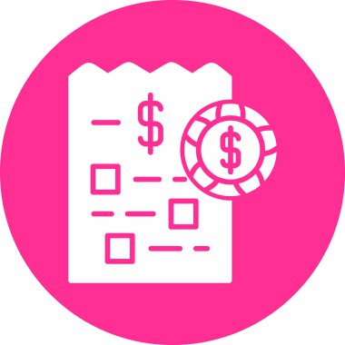 Fatura işi simgesi vektör illüstrasyonu