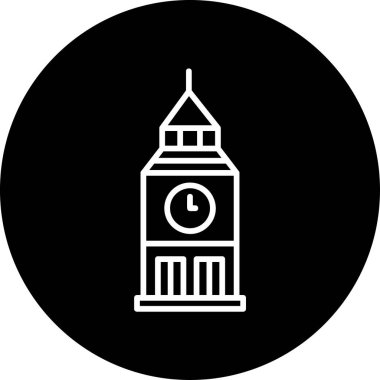 Saat Kulesi Web simgesi, vektör illüstrasyonu