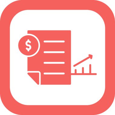 Ekonomi raporunun vektör illüstrasyonu simgesi 