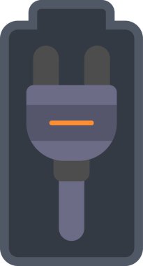 Basit Plug simgesi vektör illüstrasyonu