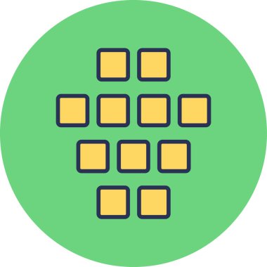 Yapılandırılmış veri simgesinin basit vektör illüstrasyonu