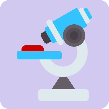 Mikroskop. Web simgesi basit illüstrasyon