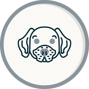 Rottweiler köpek simgesi vektör çizimi