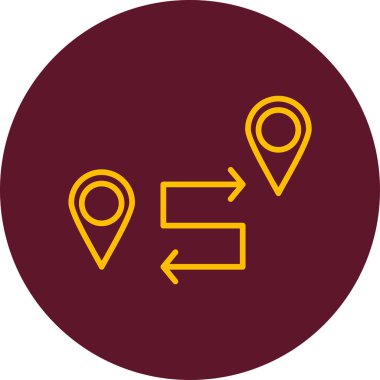 konum haritası gezinme simgesi ana hat biçiminde 