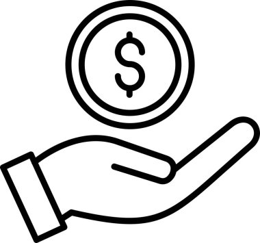  Gelir. Web simgesi basit illüstrasyon