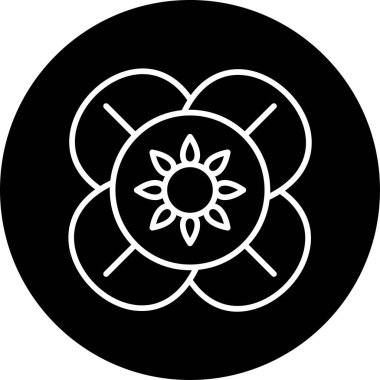 Bir karikatür çiçeğinin vektör çizimi