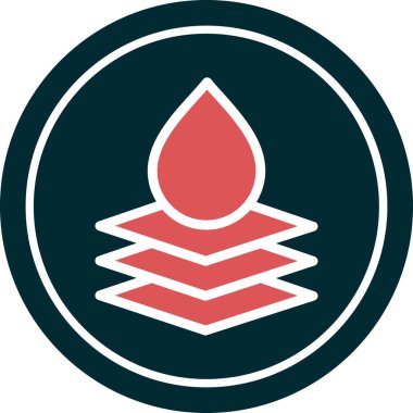 Su geçirmez yüzey çizgisi simgesi. Su geçirmez sembol kavramı beyaz arkaplanda izole edilmiş. Vektör illüstrasyonu