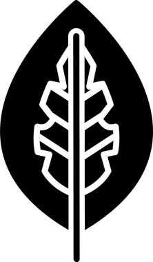 Yaprak. Web simgesi basit illüstrasyon