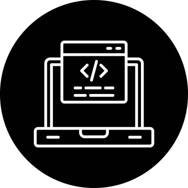 dizüstü bilgisayar simgesi, vektör illüstrasyonu basit tasarım