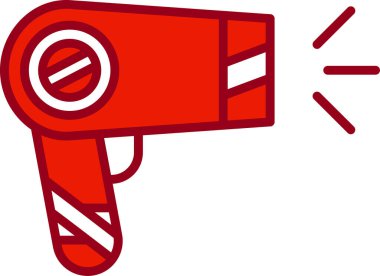 saç kurutma web simgesi vektör illüstrasyonu