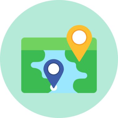 Konum haritası işaretleyici. vektör simgesi