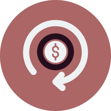 Para iadesi. Web simgesi basit illüstrasyon