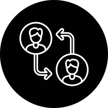 Geri besleme modern simgesinin vektör illüstrasyonu