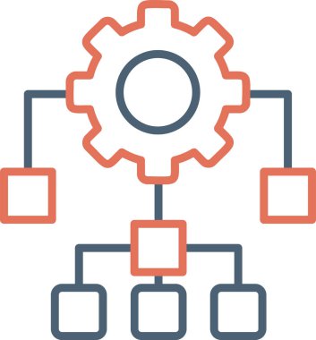 Organizasyon. Web simgesi basit illüstrasyon