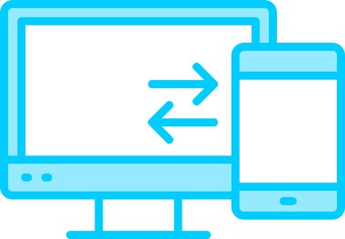 Veri Aktarımı modern simgesinin vektör çizimi