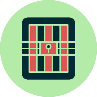 Hapishane simgesi vektör illüstrasyonu 