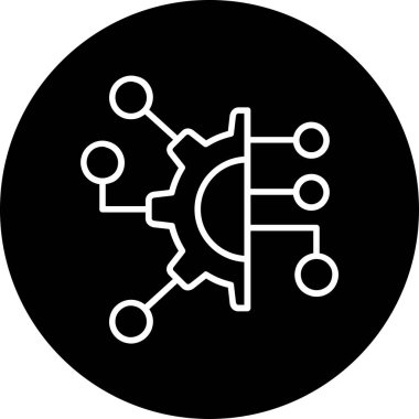 Teknoloji. Web simgesi basit illüstrasyon