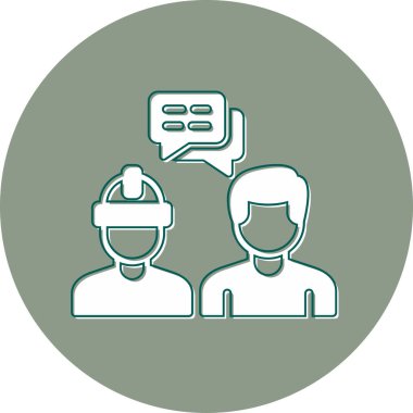 Diyalog. Web simgesi basit illüstrasyon