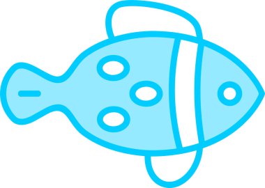 Balık. Web simgesi basit illüstrasyon 