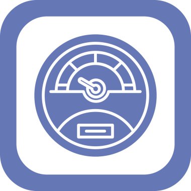 Speedometer web simgesi, vektör illüstrasyonu