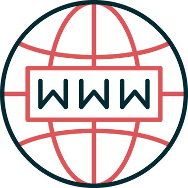 Alan adı web simgesi, basit vektör illüstrasyonu