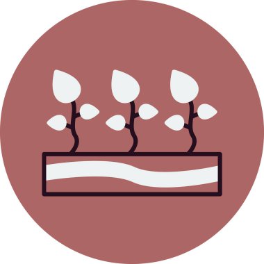 ağaç bitkileri simge vektör illüstrasyonu