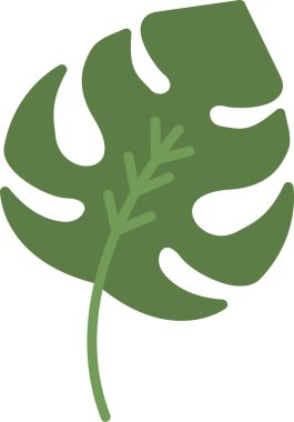 Tropikal yaprak. Web simgesi basit illüstrasyon 