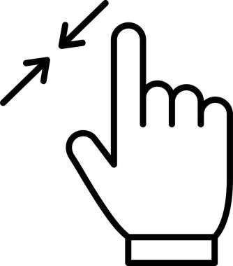 Yakınlaştır. Web simgesi basit illüstrasyon