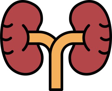 İnsan böbrekleri ikon vektör çizimi