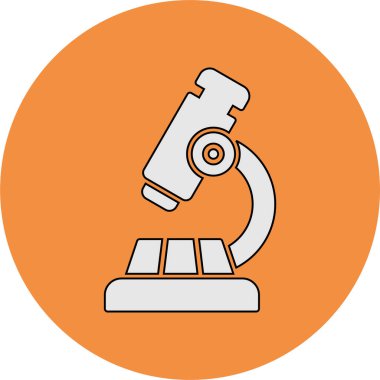 Mikroskop. Web simgesi basit illüstrasyon