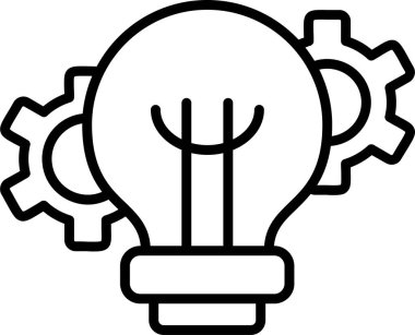 Basit İcat simgesi vektör illüstrasyonu