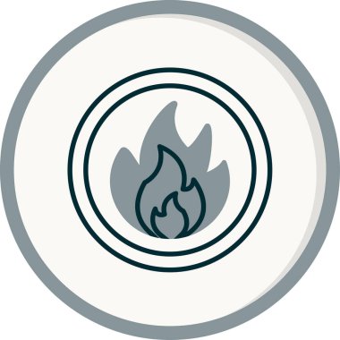 Yangın. Web simgesi basit illüstrasyon 
