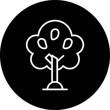 Mango ağacı. Web simgesi basit tasarım