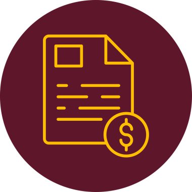 Mali Rapor belgesi. Web simgesi basit illüstrasyon